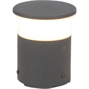 QAZQA Bar - Moderne LED Staande Buitenlamp | Staande Lamp voor buiten - 1 lichts - H 130 mm - Donkergrijs - Buitenverlichting