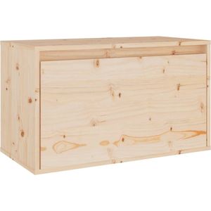 vidaXL Wandkast Massief Grenenhout 60x30x35 cm Hangende Kast - Wandkast - Grenenhout Kast - Salontafel - Tv Meubel