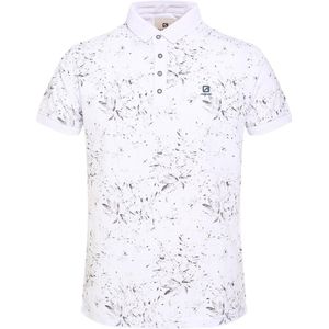 Gabbiano Poloshirt Polo Jersey Allover Print 234533 101 White Mannen Maat - S