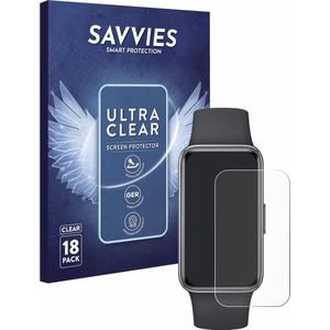 Savvies - Screenprotector voor Huawei Band 9 - Folie Beschermfolie transparant (18 Stuks)