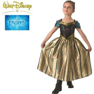 Rubies Disney Frozen - Verkleedkleding - Anna - Maat 128/134 - Goud