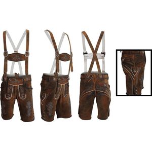 Lederhosen Man - Oktoberfest heren - Trachten Mode - Conic - (100% runderleer) - Vintage collectie - Maat 54