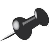 Pushpins Alco zwart - doosje a 40st.