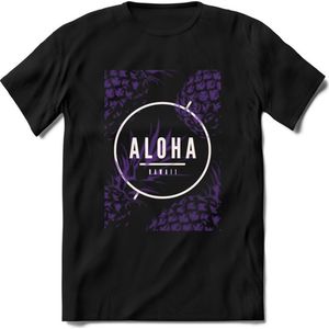 Aloha Hawaii | TSK Studio Zomer Kleding  T-Shirt | Paars | Heren / Dames | Perfect Strand Shirt Verjaardag Cadeau Maat XL