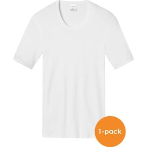 SCHIESSER Essentials T-shirt (1-pack) - Feinribb met O-hals - wit - Maat: 3XL