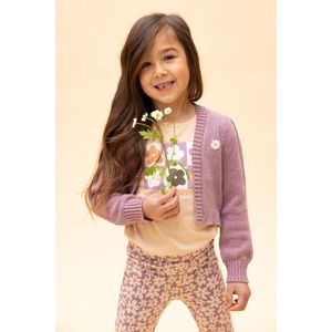 LOOXS Little 2401-7303-586 Meisjes Sweater/Vest - Maat 92 - Paars van 60% cotton 40% polyester