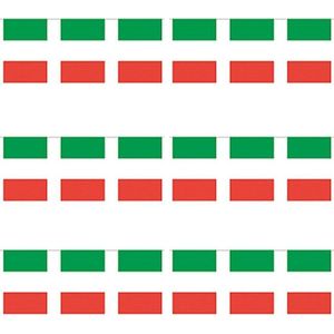 3x Papieren slinger Italie 4 meter -  Italiaanse vlag - Supporter feestartikelen - Landen decoratie/versiering