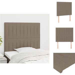 vidaXL Hoofdbord - vidaXL - Hoofdeinde - 100 x 5 x 118/128 cm - Taupe kleur - Bedonderdeel