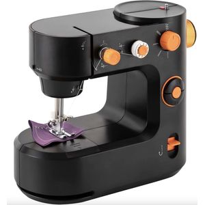 J&R Draagbare naaimachine - Mini naaimachine - Mini steek - Led verlichting - Voetschakelaar of Knop bediening - Zwart