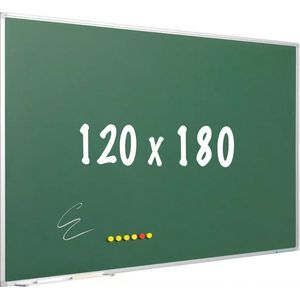 Krijtbord PRO - Magnetisch - Schoolbord - Eenvoudige montage - Geëmailleerd staal - Groen - 180x120cm