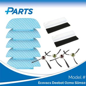 Ecovacs Deebot Ozmo Slim10 Onderhoudsset van Plus.Parts® geschikt voor Ecovacs - 13 delig!