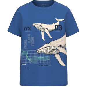 Name it t-shirt jongens - blauw - NKMkads - maat 116