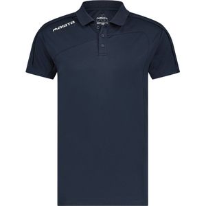 Masita | Polo Shirt Dames & Heren - Korte Mouw - Tennis Polo - Sportpolo - Mesh inzetten Optimale Vochtregulatie - Lichtgewicht - Forza Lijn - NAVY BLUE - XL