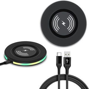15 W draadloze oplader snel inductief laadstation voor mobiele telefoons - Oplaadpad compatibel met de serie i12/13/14/15