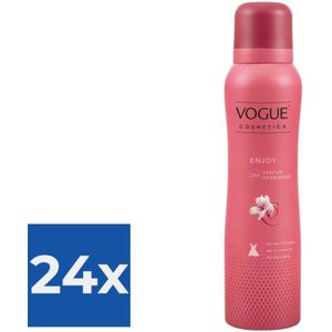 Vogue Enjoy Parfum Deodorant 150 ml - Voordeelverpakking 24 stuks