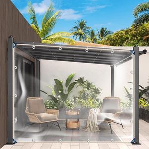 Transparant dekzeil 03 mm PVC waterdicht - regenbescherming voor paviljoen balkon tuinen - 1 x 2 m