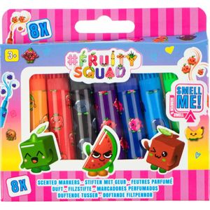 Mini Stiftjes Met Fruity Squad Geur - 8 Stuks - 8 Viltstiften voor Kinderen - Kinder Stiften - Fruit Stiften