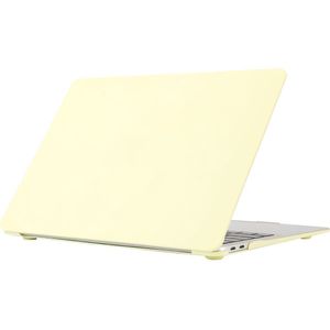 Mobigear Laptophoes geschikt voor Apple MacBook Air 13 Inch (2018-2020) Hoes Hardshell Laptopcover MacBook Case | Mobigear Cream Matte - Geel - Model A1932 / A2179 / A2337