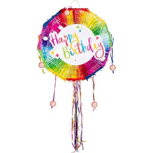 Boland - Trekpiñata 'Happy Birthday' Multi - Verjaardag, Kinderfeestje, Themafeest