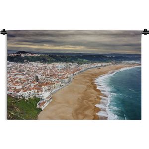 Wandkleed Portugal - Nazare Wandkleed katoen 150x100 cm - Wandtapijt met foto