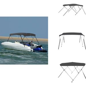 vidaXL Biminitop - Biminitops - Bimini Top - Bimini Tops - Biminitop 3-boogs 183x196x137 cm antracietkleurig