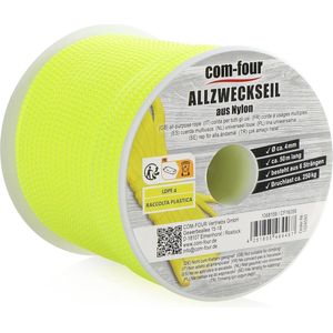 paracord koord Ø 4 mm, 50 m - touw met 6 kernstrengen voor boot, camping, outdoor - nylon touw met 250 kg draagvermogen - tenttouw, scheerlijn, universeel touw