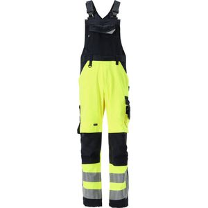 Mascot Safe Supreme Amerikaanse overall met kniezakken 15569-860 - hi-vis geel/donkermarine - C56 - 76