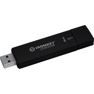 IronKey D300S 8GB beveiligde USB-stick – wachtwoordbeveiliging - zwart metaal - NATO RESTRICTED gecertificeerd