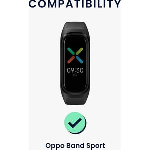 kwmobile Horlogebandjes geschikt voor Oppo Band Sport - 2 x Nylon Smartwatch bandje in donkergroen / grijs.