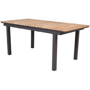 Mexico eettafel tuin incl. extra blad 180, 240 cm zwart, natuur.