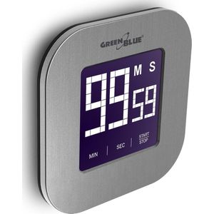 GreenBlue - Kookwekker / Digitale magnetische timer keuken - Zilver
