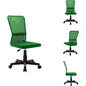 vidaXL Bureaustoel Mesh Groen - 44 x 52 x 90-100 cm - 360 draaibaar - Hoogte verstelbaar - Bureaustoel