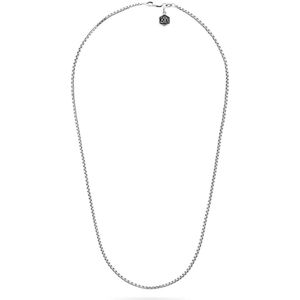 SILK Jewellery - Zilveren Ketting - Edged - X204.60 - Maat 60,0