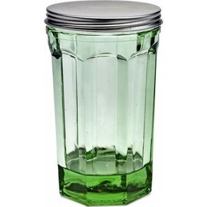 P. Navone Fish & Fish bokaal m/deksel 150cl H19.5cm transparant/groen