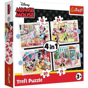 Trefl Minnie Mouse 4-in-1 puzzel - 12/15/20/24 stukjes