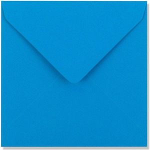 Blauwe enveloppen 15,5x15,5 cm 100 stuks