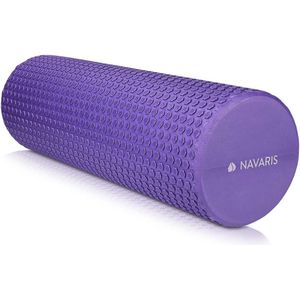 Foam roller 45 cm - Ideaal voor yoga, pilates en spierherstel - Massage roller met verhoogde noppen - Voor beginners en gevorderden - Blauw