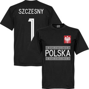 Polen Szczesny Keeper Team T-Shirt - Zwart - XXXXL