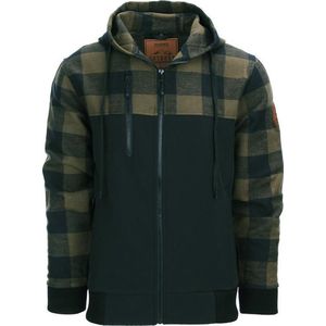Fostex Garments - Lumbershell Jacket (kleur: Zwart/Olive / maat: XXXL)