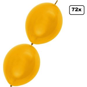 72x Doorknoop ballon goud 25cm – Ballon festival themafeest