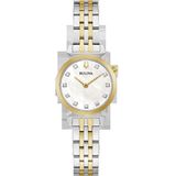 Bulova Regatta Horloge - Bulova dames horloge - Bicolor - diameter 24 mm - goud gecoat roestvrij staal
