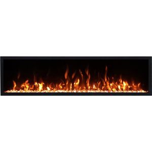 Valerio Fire Deluxe elektrische sfeerhaard 65 inch – 165cm | Vlammenbeeld uit 5 kleuren | 5 helderheidsniveaus | 4 Snelheidsniveaus