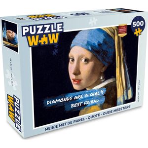 Puzzel Meisje met de parel - Quote - Oude Meesters - Legpuzzel - Puzzel 500 stukjes