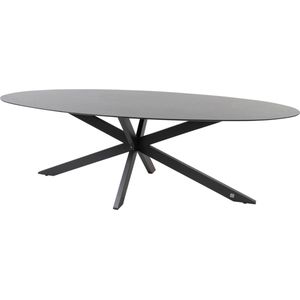 4SO Privada ovale tuintafel - HPL slate antraciet - 240x107 cm.