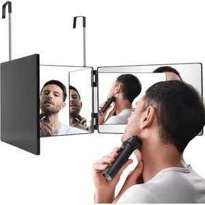 Draagbare 360 Graden Spiegel met LED en Haken - Verstelbare Make-up en Scheerspiegel
