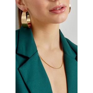 Gedraaide ketting goudkleurig- goud- Stainless Steel- cadeau- cadeau tip