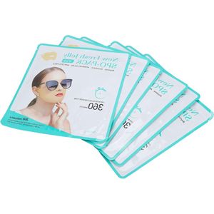 Zonbescherming Hydrogel Masker - 6 Stuks, Hydraterende Halve Dekking - Wegwerp, Hangende Oor - Koelpatch Uv Controle, Zonnebrandcrème Gel Masker - Huidverjonging Masker .