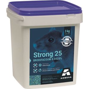 Strong 25 - 120 zakjes x 25 g - Krachtig professioneel ratten- en muizengif Viryl Strong graan 3kg