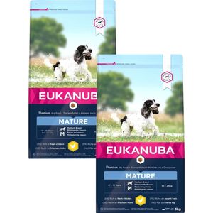 Eukanuba Thriving Mature Medium Breed Kip - Hondenvoer - 2 x 3 kg