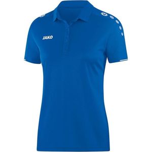Jako Polo Classico Dames Royal Blauw-Wit Maat 42